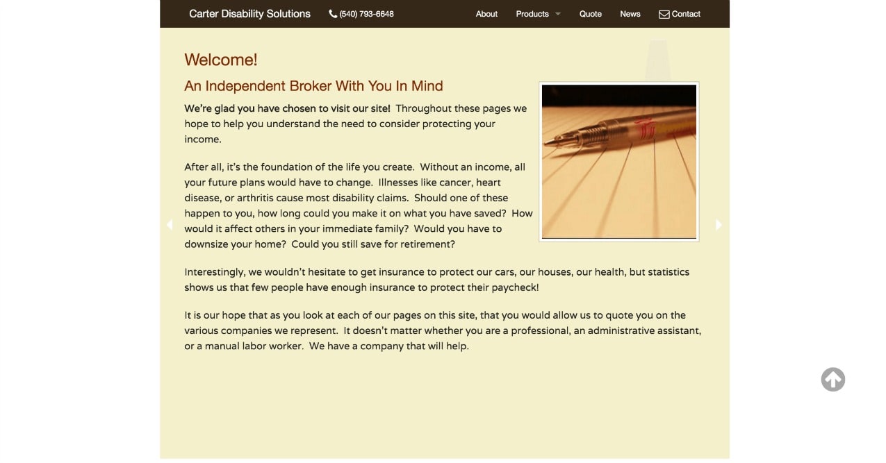 Website Design for Carter Disability Solutions Client