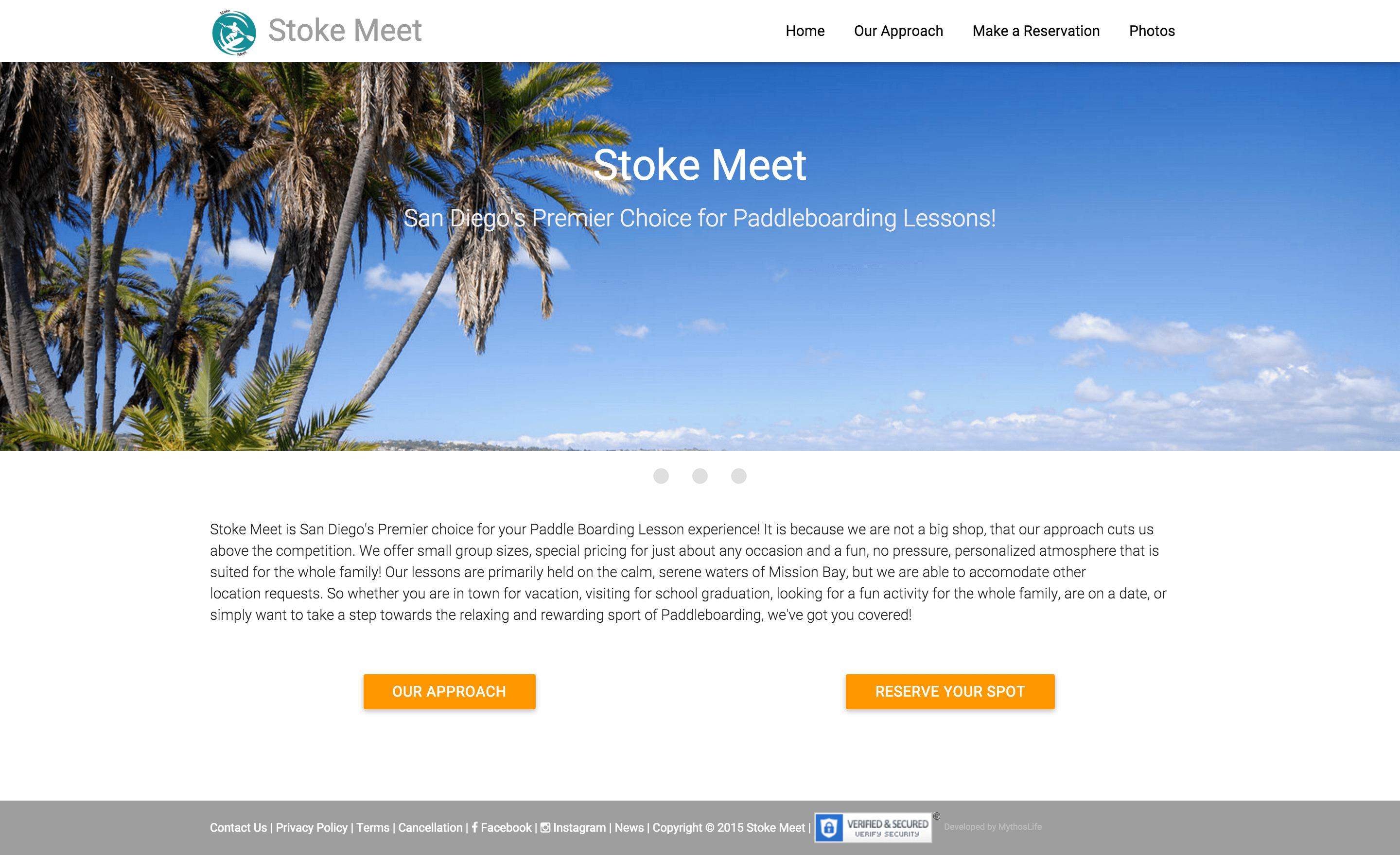Web Design and Development for Stoke Meet Client